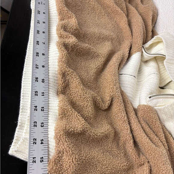 Anthropologie Dolan Left Coast Sherpa Quarter-Zip Pullover Sweater Size M - Picture 13 of 13